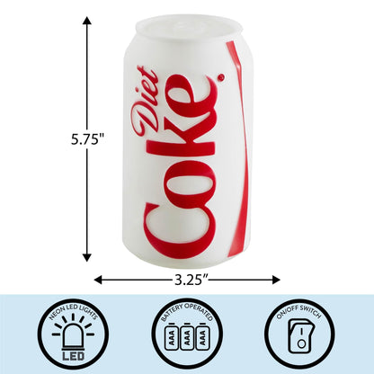 Diet Coke Squishy Night Light 5.7" LED Soft Mood Lamp for Decor, Kids Bedrooms, Collectors & Gift Giving