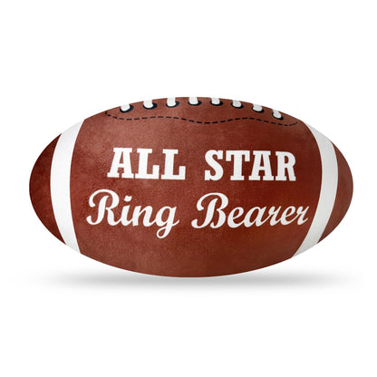 All Star Ring Bearer Gifts, 12 Inch Plush Stuffed Fluffy Football-Thank You Wedding Gift-Will You Be Our Ring Bearer Favor Wedding Party Proposal Accessory