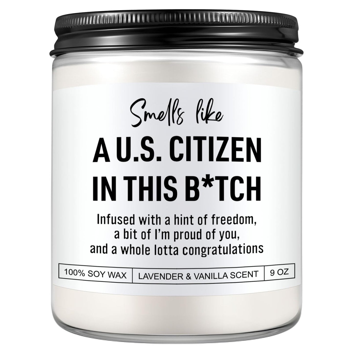 Scented Candle, US Citizenship Gifts, New American Citizen Gifts, Proud to Be an American, Citizenship Party Decorations, Congratulations Presents for New Citizens