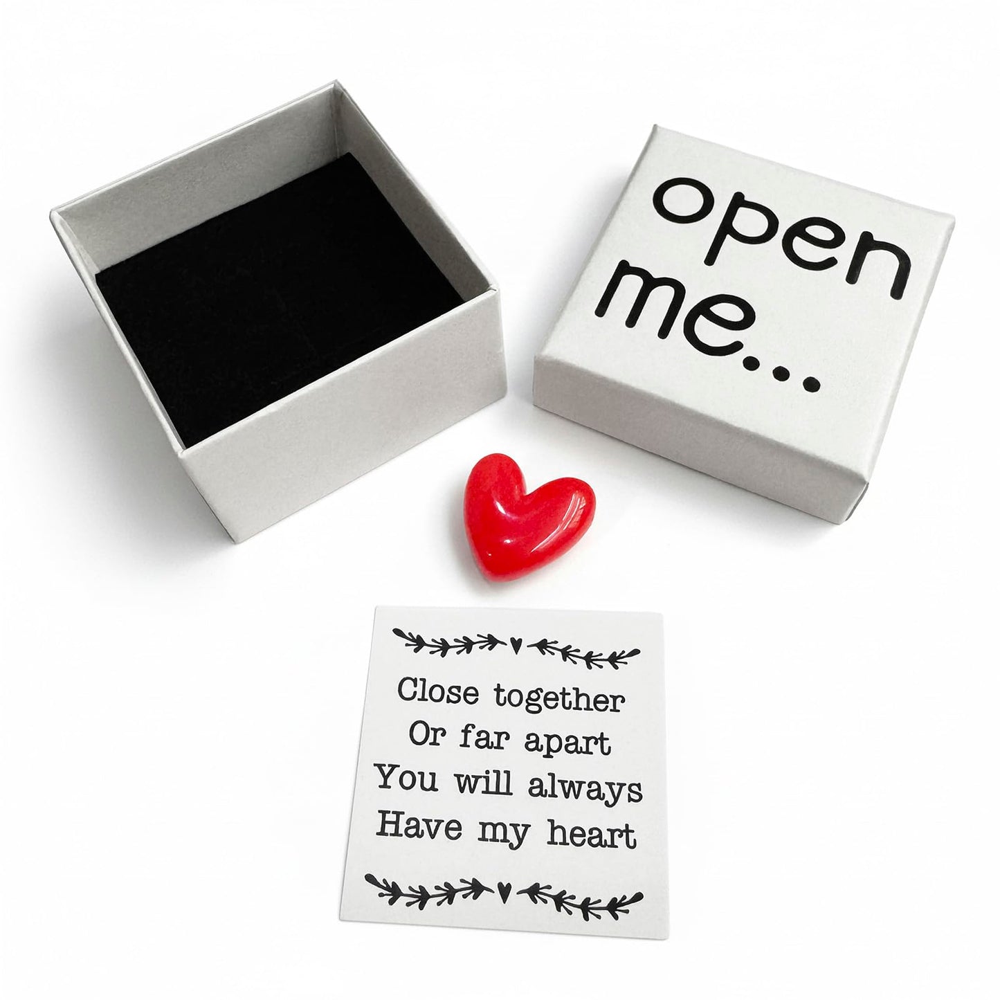 I Love You Gift for Him or Her, Little Red Heart Mini Keepsake, “Open Me” Gift Box, Thoughtful Valentine’s Day & Anniversary Idea for Boyfriend, Girlfriend, or Loved One