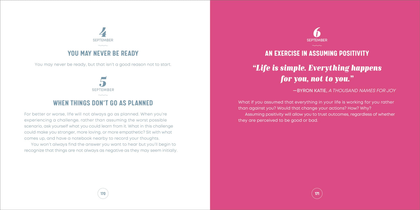 A Year of Positive Thinking: Daily Inspiration, Wisdom, and Courage, A Guide to Transforming Your Mindset (A Year of Daily Reflections)