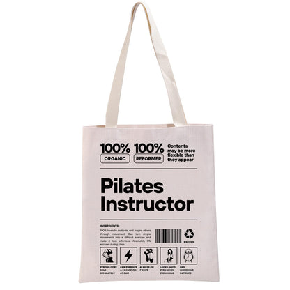 G2TUP Pilates Lover Tote Bag - Pilates Instructor Gift, Handbag, Appreciation Merch