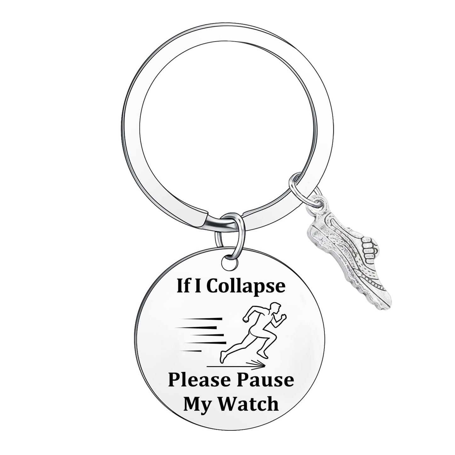 Wimeiren Runner Keychain Cross Country Running Keychain Marathon Runner Gifts Inspirational Gifts Christmas Birthday Gift Training Gift Track and Field Fitness GymGift