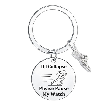 Wimeiren Runner Keychain Cross Country Running Keychain Marathon Runner Gifts Inspirational Gifts Christmas Birthday Gift Training Gift Track and Field Fitness GymGift