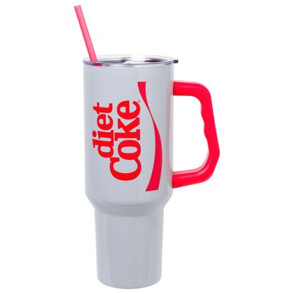 Silver Buffalo Coca Cola Diet Coke Vertical Ribbon 40oz Stainless Steel Tumbler w Handle