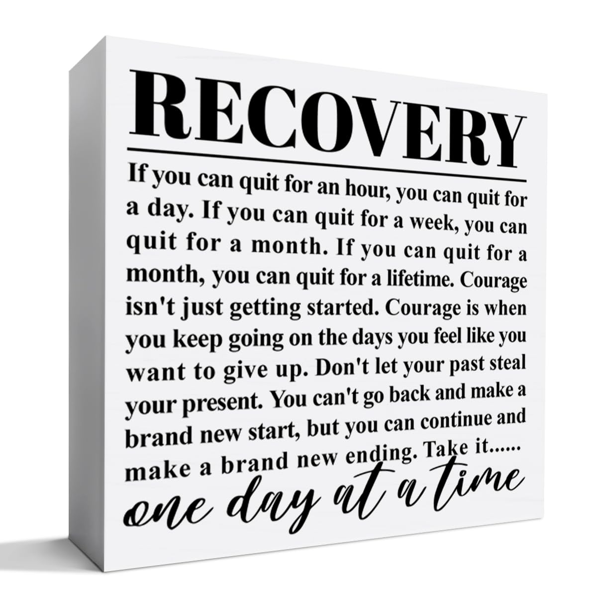 Recovery Gift for Women Men, Sobriety Gift for Dad Mom Son, AA NA Alcoholics Anonymous Gift Addiction Recovery Narcotics Anonymous Gift, One Day at a Time