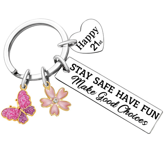 Sweet 16 Gifts for Girls Sweet Sixteen Keychain Happy 16th 18th 21st Birthday Gift for Sister Daughter Party Decorations