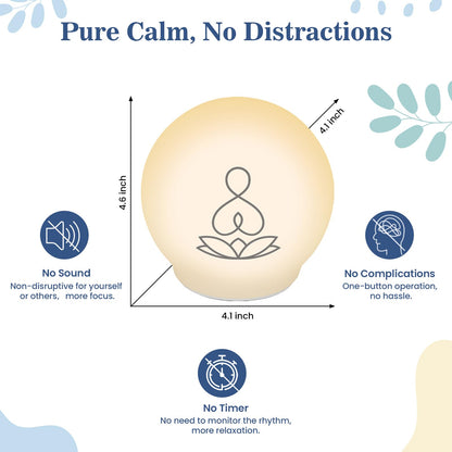 Syrinx Guided Meditation Light – Meditation Aid with Rhythmic Glow for Focus, Mindfulness Tool for Calm Down Corner, Quiet Rooms, Home or Office Use