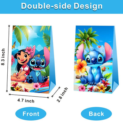 BNFUO 12pcs Stitch and Angel Goodie Bags Party Bags Gift Bags for Birthday Party, Stitch Birthday Party Supplies Birthday Decorations