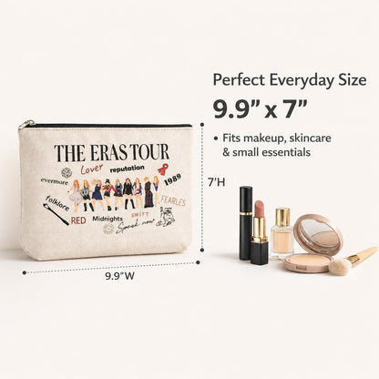Music Lover Small Makeup Bag Gifts for Women, Singer Makeup Bags, Singer Merch Cosmetic Bag for Next Era, Gift for Women Friends Birthday Mother's Day Nurse Graduation Gift for Her Music Lovers