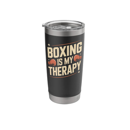 Boxing Boxing Is My Therapy Stainless Steel Insulated Tumbler