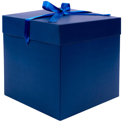 Elephant-package Medium Gift Box with Lids, Ribbon and Paper Filler, for Men Boys Birthday, Father's Day, Bridal Shower, Wedding, Baby Shower - Collapsible, 8.7", 1 Pack, Royal Blue