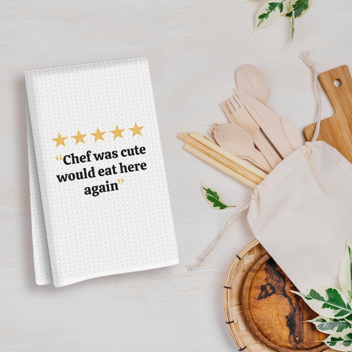 Funny Chefs Kitchen Towels - Chef Gifts, Funny Grilling Cooking Dish Towels, Tea Towel for Kitchen Decorative, Gifts for Chefs, Hand Cloth Tea Towel（14×24 Inch）