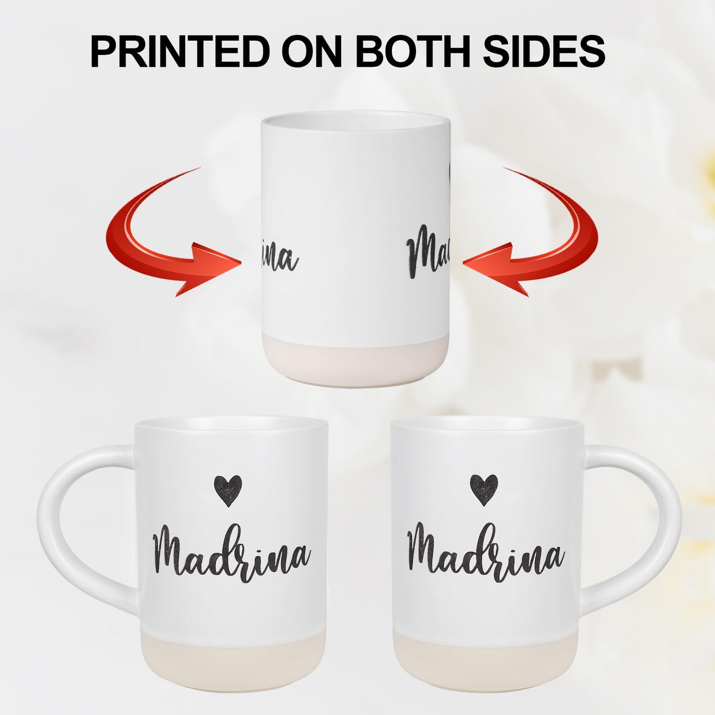 Cabtnca Godparents Proposal Gift, Padrinos Proposal Gift, Padrino Madrina Mugs, Christmas Birthday Gifts for Godparents from Godchild, Godmother Godfather Godparents Gifts for Baptism, 16 Oz Set of 2