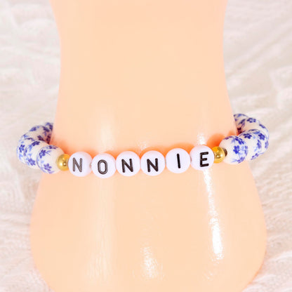 HUTIMY Gifts for Nonnie Bracelet Women Grandma Customized Birthday Items Jewelry Best Nonnie Ever
