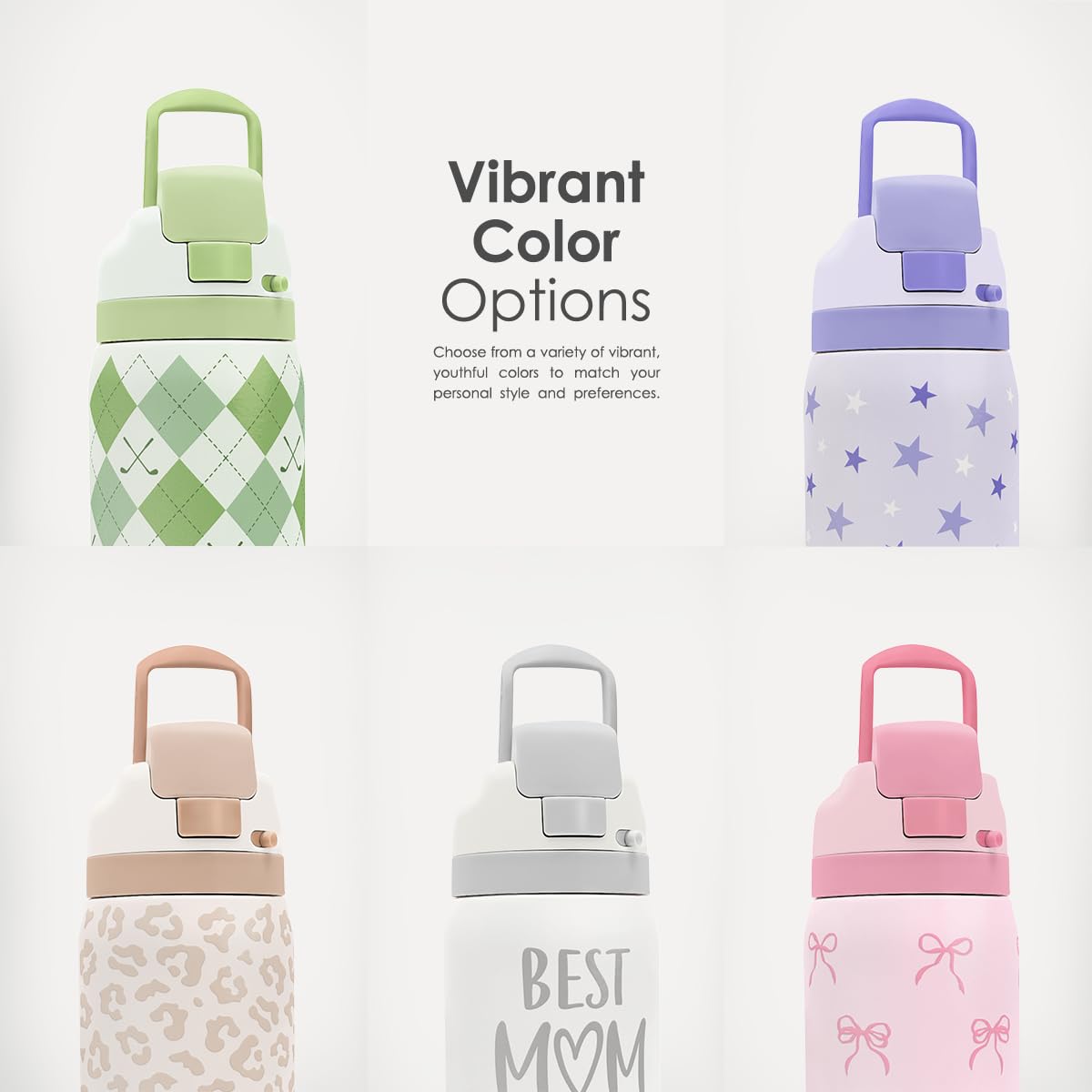 Pickleball Insulated Stainless Steel Water Bottle with Straw for Sports and Travel, 32oz, Gifts for Pickleball Lover Women Girls Friends Teens Birthday Christmas