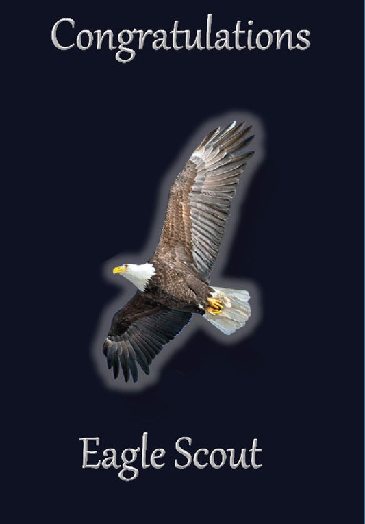 Glowing Eagle Congratulations Card for Court of Honor Gift or Ceremony Present