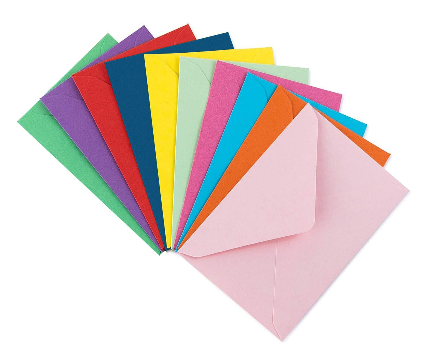 Purple Q Crafts 60 Mini Envelopes 10 Assorted Colors,Gummed closure, Gift Card, Business Card Envelopes 4"x 2.7"