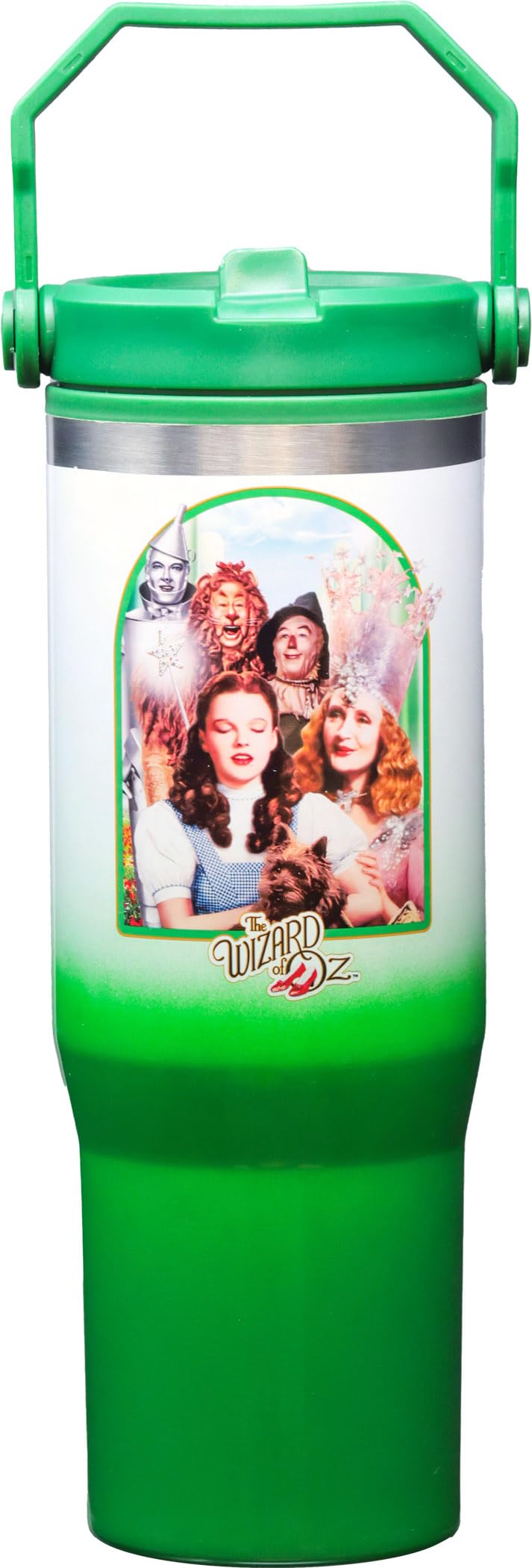 Spoontiques Wizard of Oz 30oz Stainless Steel Water Bottle - 10" Tall, Twist Off Lid & Carrying Handle - Stainless Steel Outer Wall & Acrylic Inner Wall