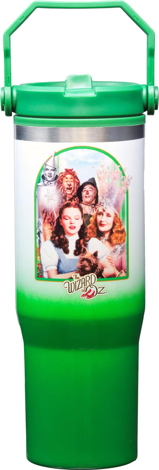 Spoontiques Wizard of Oz 30oz Stainless Steel Water Bottle - 10" Tall, Twist Off Lid & Carrying Handle - Stainless Steel Outer Wall & Acrylic Inner Wall