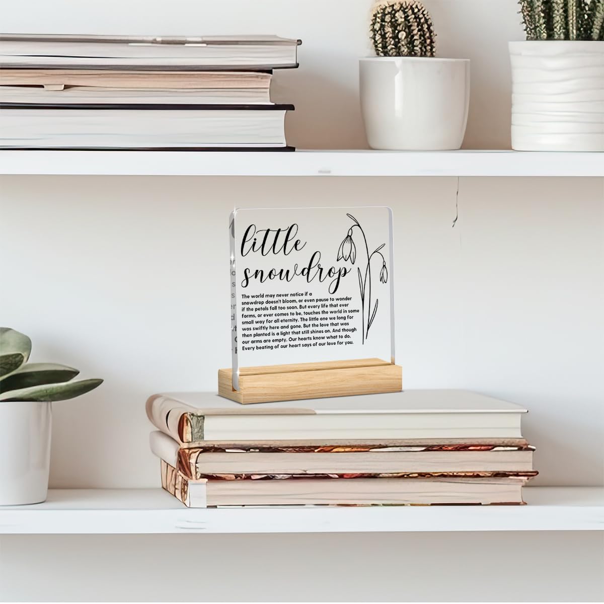Miscarriage Gifts for Mothers, Memorial Sympathy Gifts for Loss of Baby Infant, Sympathy Gift for Loss of Loved One Baby, Acrylic Sign Remembrance Condolence Miscarriage Gift for Mom Dad Couple