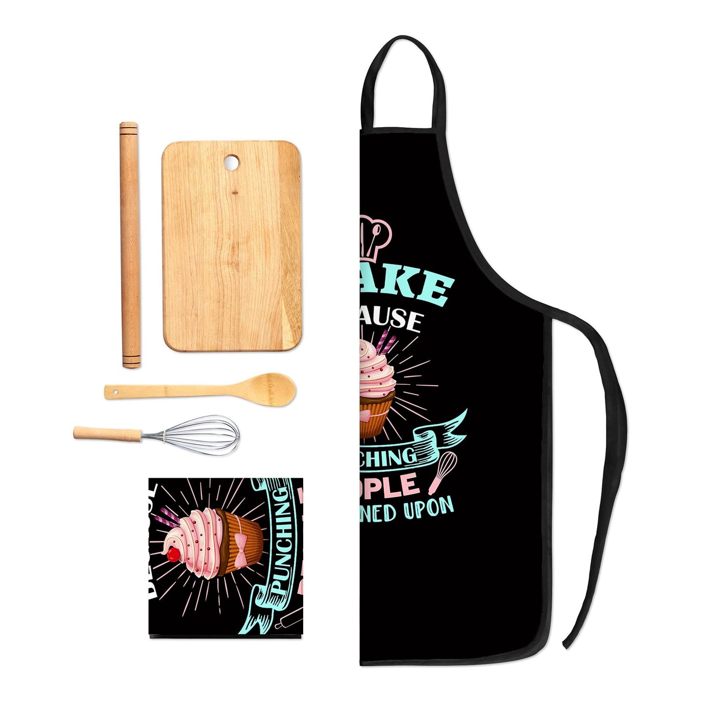 Baking Apron for Women I Baking Because People Is Frowned Aprons Gifts for Men Woman Family Friends