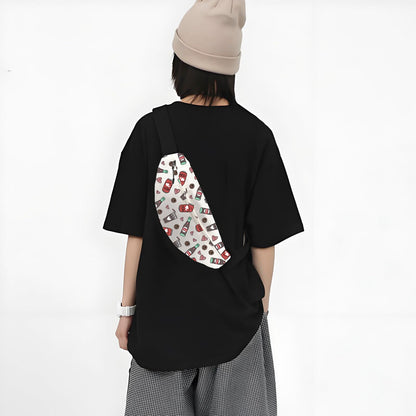 WCGXKO Dr. P Crossbody Waist Pack Favourite Drink Gift Dropkick Pepper Gift Soda Social Club Merch (Dr.p Pack)