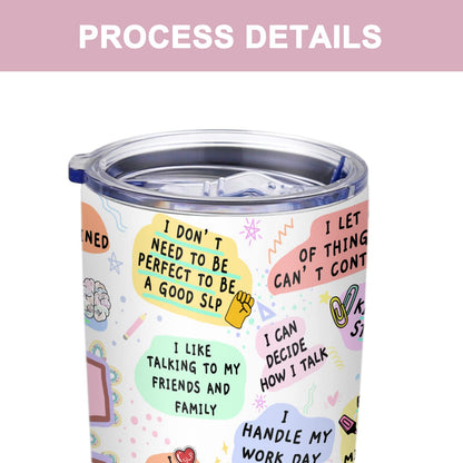 20oz Speech Pathologist Gifts Tumbler, Insulated Stainless Steel Travel Mug, SLP Gifts for Speech Language Pathologist