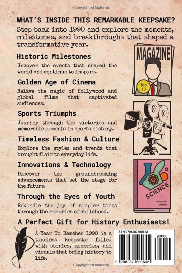 A Year To Remember 1990 History Book: A Nostalgic Tribute for the Radio Babies with Heartfelt Memories of 1990 – An Ideal Gift for Birthdays, Anniversaries, and Special Occasions