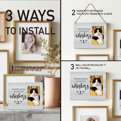 IAXIC Cat Memorial Gifts, Cat Memorial Frame To Honor And Remember Cat Iovers, Grief Gifts for Women Remembrance Decorations for Wall Desk Tabletop