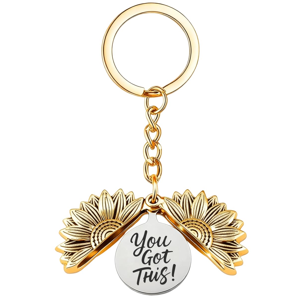 YOU GOT THIS Sunflower Keychain for Women Men Cute Inspirational Motivational Gift Uplifting Keychain for Friends Family Graduation Birthday Christmas