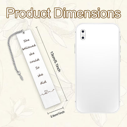 Congratulations Gifts for Women Reading Lovers Metal Bookmark Book Accessories She Believed She Could So She Did New Job Proud of You Graduation Gifts Inspirational Gift for Best Friend Her Nurse