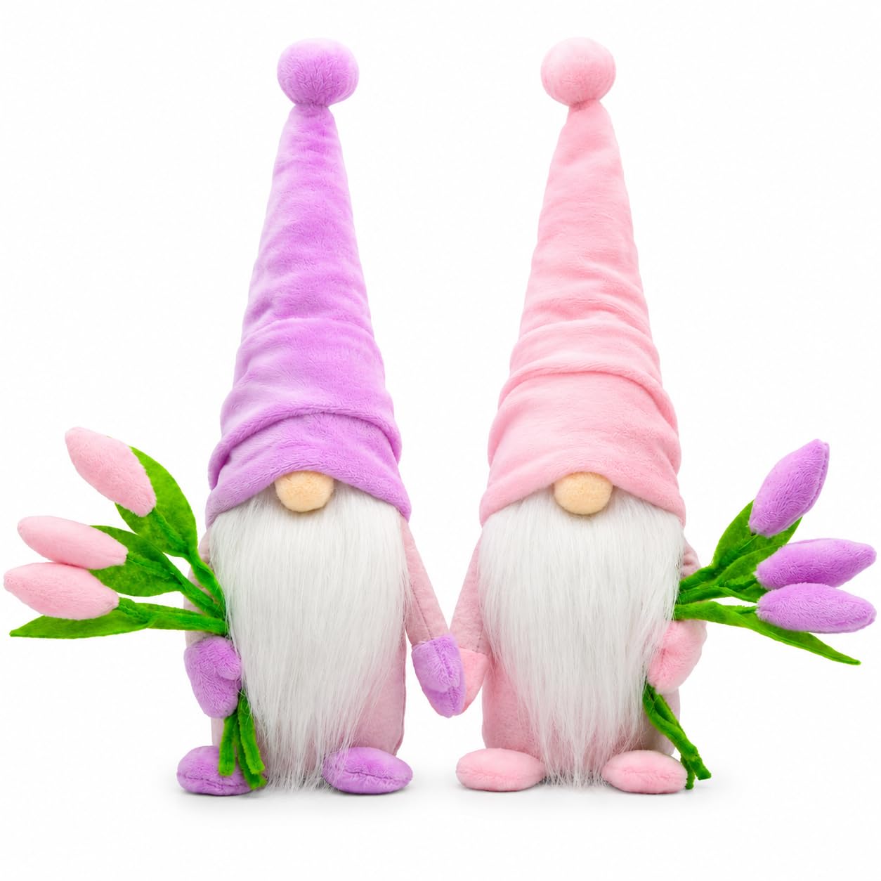 Tulip Gnomes Spring Decor Indoor- Mothers Day Decorations Gifts Gnome for Kitchen, Tiered Tray or Shelf- Spring Farmhouse Decor