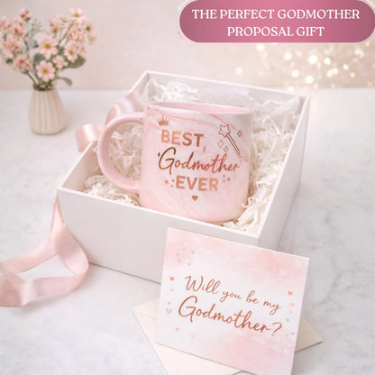 Godmother Mothers Day Gifts, Thoughtful Mothers Day Gifts for Godmother, Godmom Marble Mug 13oz, Ceramic Godmothers Gift for Godmothers Gift Proposal, Birthday, Christmas and Pregnancy Announcement