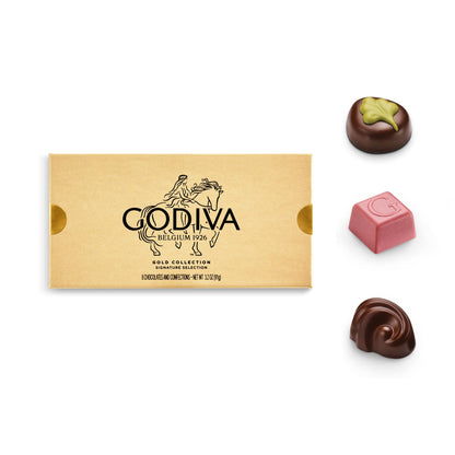 Godiva Gold Assorted Chocolate Gift Box, Belgian Dark and Milk Chocolates with Pralinés, Ganaches & Caramels, Gourmet Gift for Birthdays, Holidays, Kosher, 8 Pc