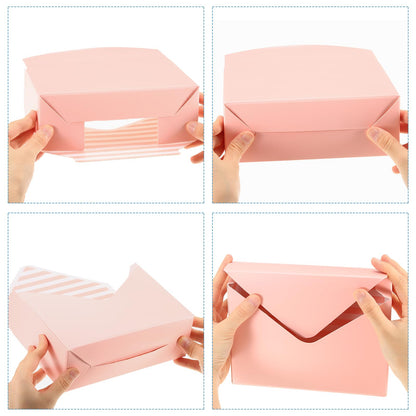 PATIKIL Florist Bouquet Envelope Boxes, 5 Packs Flower Arrangement Box Packaging Gift Paper Boxes for Wedding, Party, Birthday, Mother's Day, Red