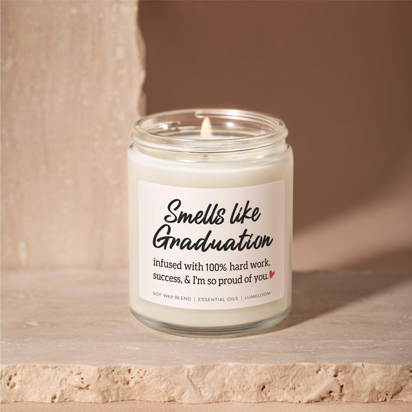 LUMELOOM Graduation Gifts for Her, Him, 9oz Aromatherapy Lavender Scented Soy Wax Candle, 2026 College, Master Degree, PhD, High School, Nurse Graduation Gifts, Funny Grad Candle for Women, Men