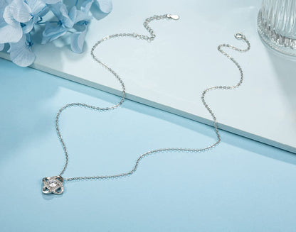 Bonus Daughter Gifts Bonus Daughter Necklace from Bonus Mom & Stepdad Silver Knot Necklace for Stepdaughter Gifts from Stepmom