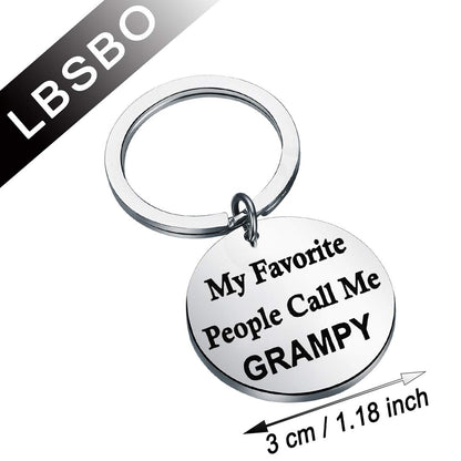Father's Day gift Grampy Gift My Favorite People Call Me Grampy Keychain Grandpa Gift Grandfather Gift