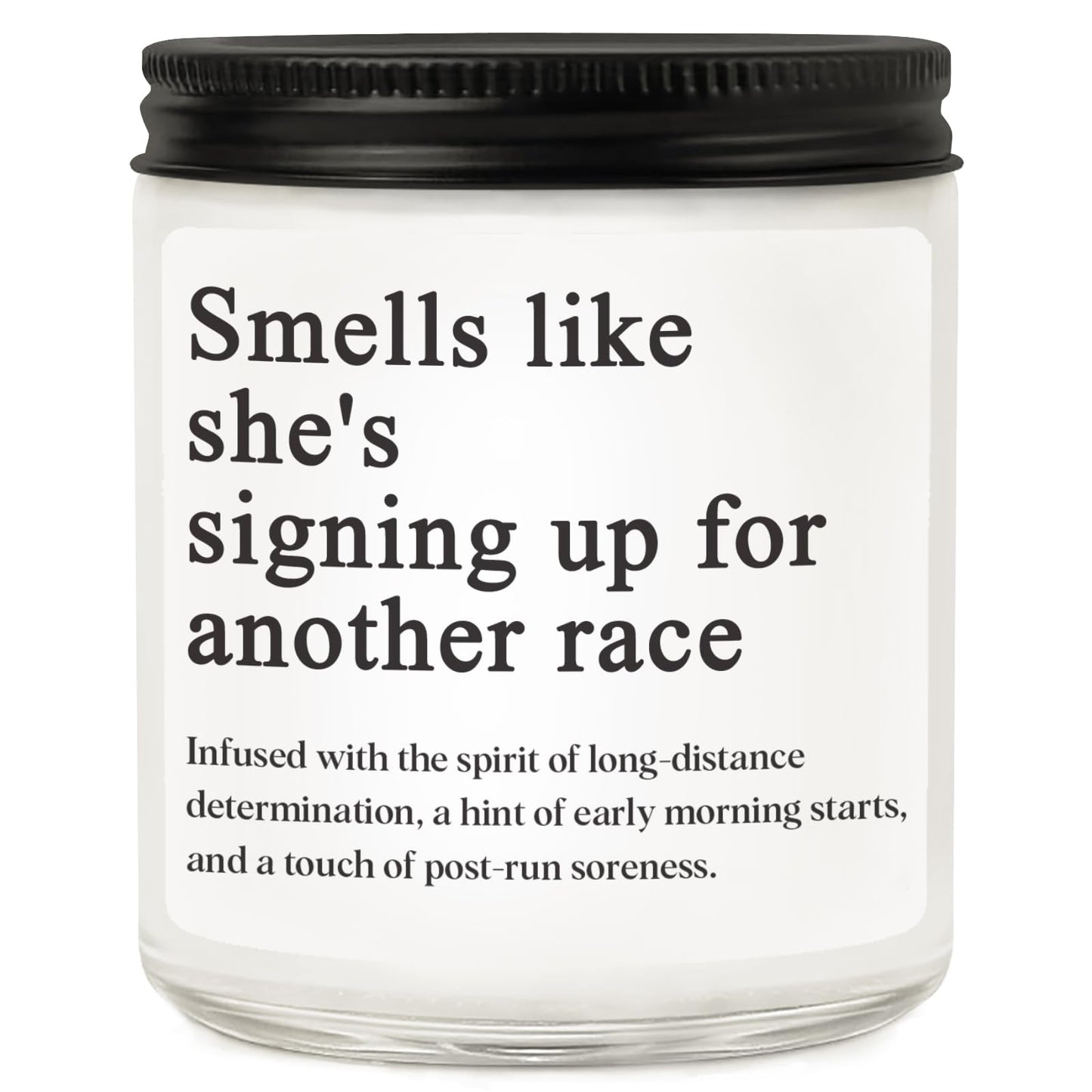 Gifts for Runners, Cross Country Running Gifts for Women, Men, Track and Field, Half Marathon Essentials, Funny Marathon Scented Candle, Christmas, Birthday, Running Gift for Marathon Runner
