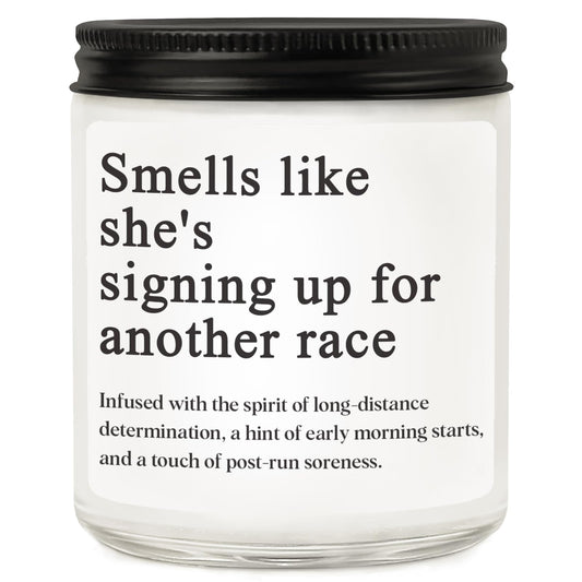 Gifts for Runners, Cross Country Running Gifts for Women, Men, Track and Field, Half Marathon Essentials, Funny Marathon Scented Candle, Christmas, Birthday, Running Gift for Marathon Runner