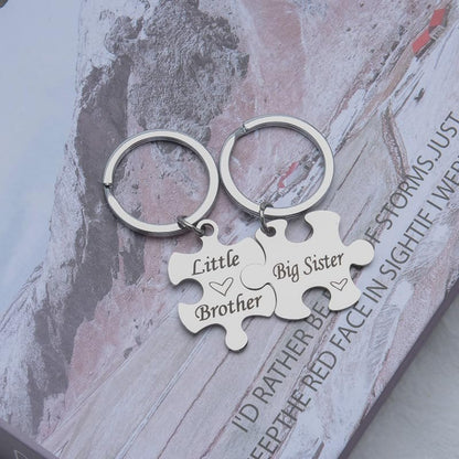 Sister Brother Puzzle Keychain Gifts for Sisters Big Brother Birthday Graduation Gifts for Sister Sis Siblings from Sister Brother Big Sister Little Brother Keychain Gifts for Sister Brother Siblings