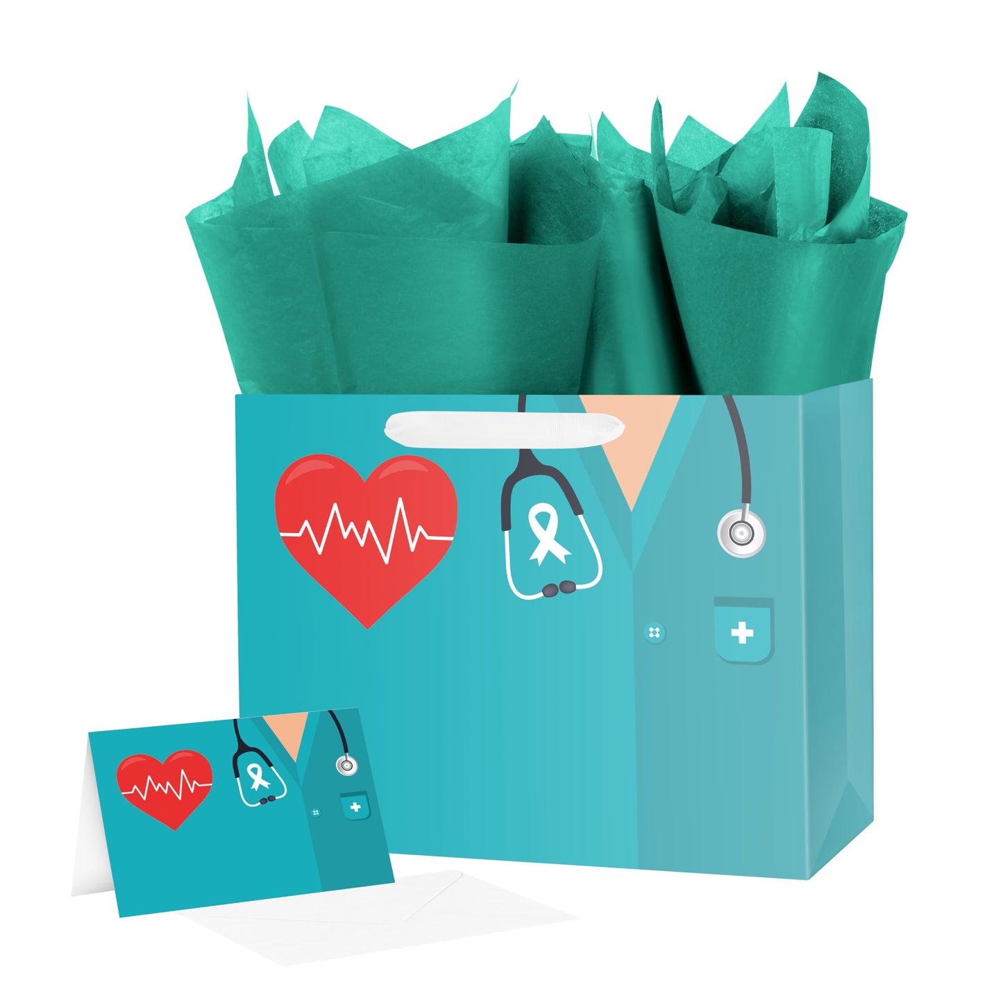 ysmile Nurse Graduation Gift Bag with Tissue Paper 12.6" Nursing Medical Grad Congrats Gifts