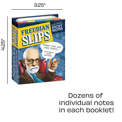 The Unemployed Philosophers Guild Freudian Slips Sticky Notes - Sigmund Freud Themed 3.25" by 4.25" Booklet with Self-Sticky Individual Notes Inside