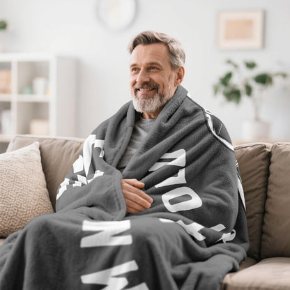 Dad Gifts, Blanket Gifts for Men, Birthday Gifts for Dad & Grandpa, Funny Gag Gift for Him, Cool Unique Gifts for Men Who Have Everything, Great Over The Hill Gift Idea Throw Blanket 50"x60"