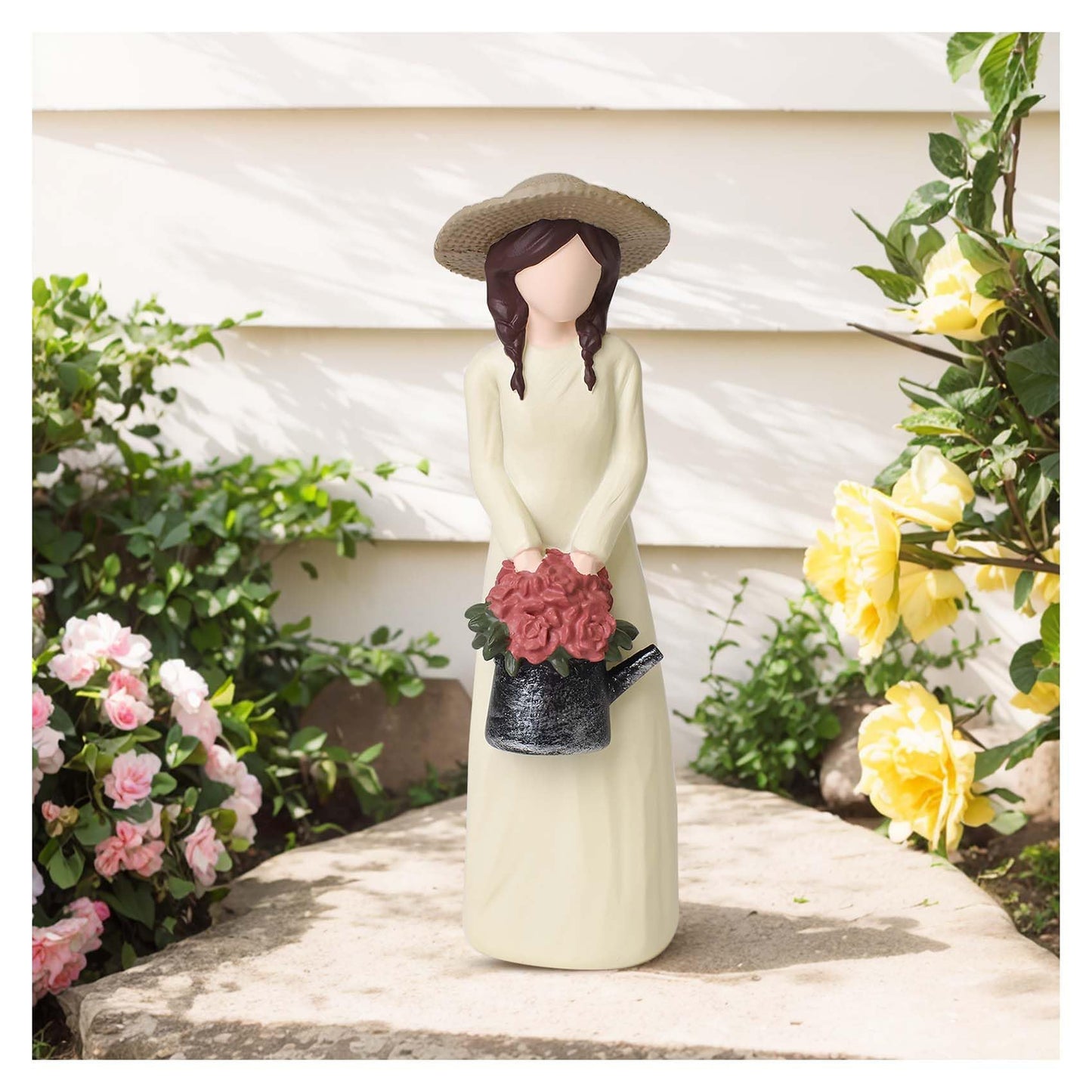 thovorrnl Gardening Gifts for Women, Unusual Garden Gifts for Gardener, Resin Garden Figurines for Gardening Enthusiasts and Nature Lovers, Sculpted Hand-Painted Home Office Shelf Decor