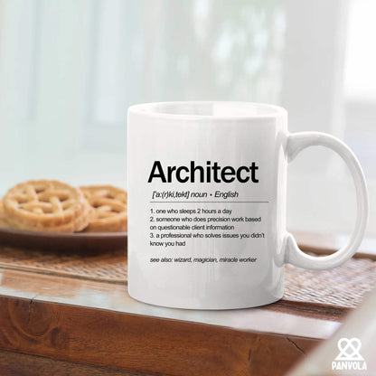 Architect Definition Architect Gifts For Men Women Architecture Gifts Ceramic Mug 11 oz White Novelty Drinkware 11 oz