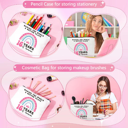 Frerdui 16 Year Old Girl Gifts – 16th Birthday Gift Set for Teen Girl, Cute Present Ideas for 16 Year Old Daughter Granddaughter Niece, Trendy 16th Birthday Decorations, Jewelry, Cup & Accessories