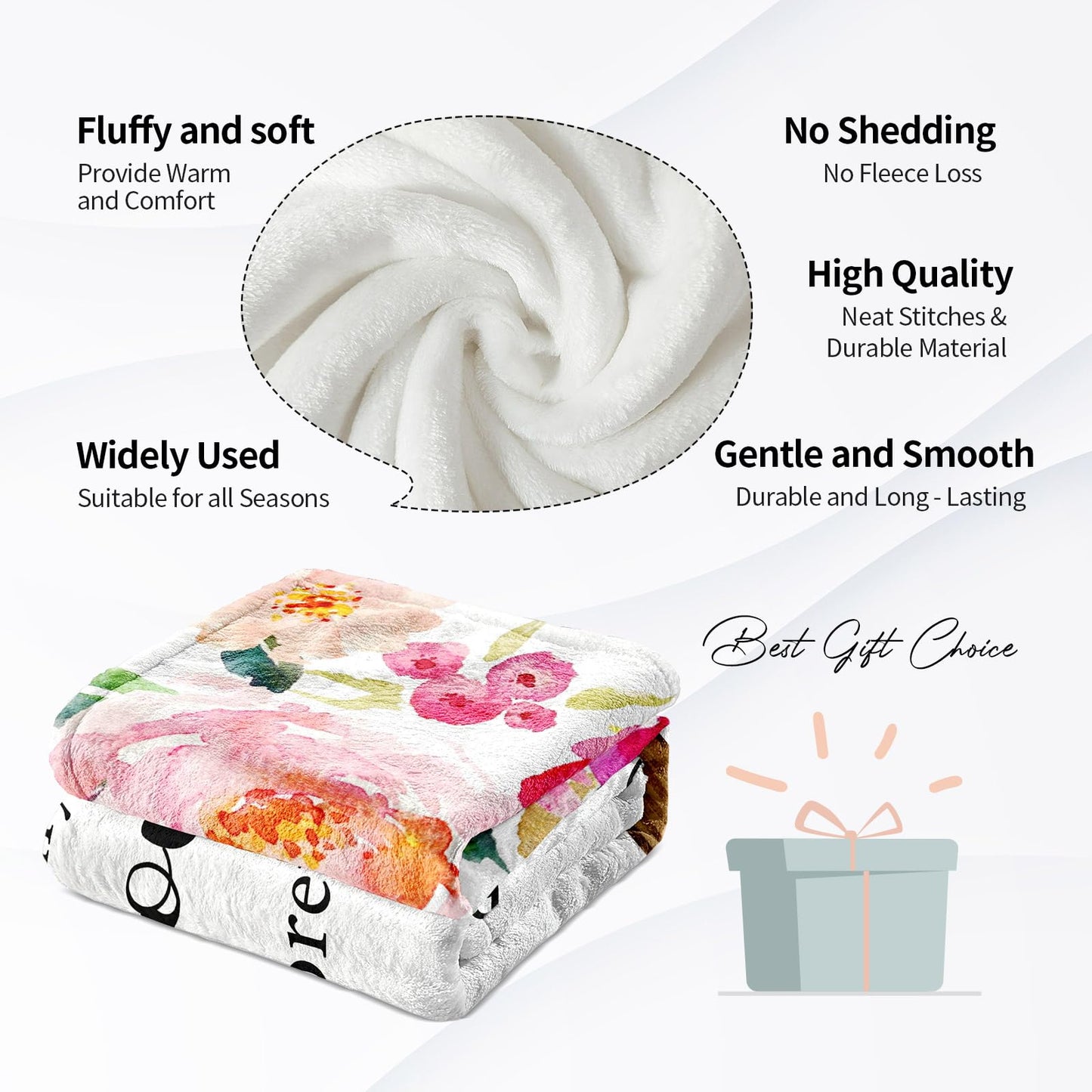 Mothers Day Godmother Gifts, Godmother Birthday Gift from Godchild, God Mother Gifts for Women, Christian Gifts for Godmother from Goddaughter or Godson, Baptism Gifts Throw Blanket 60 x 50 Inch