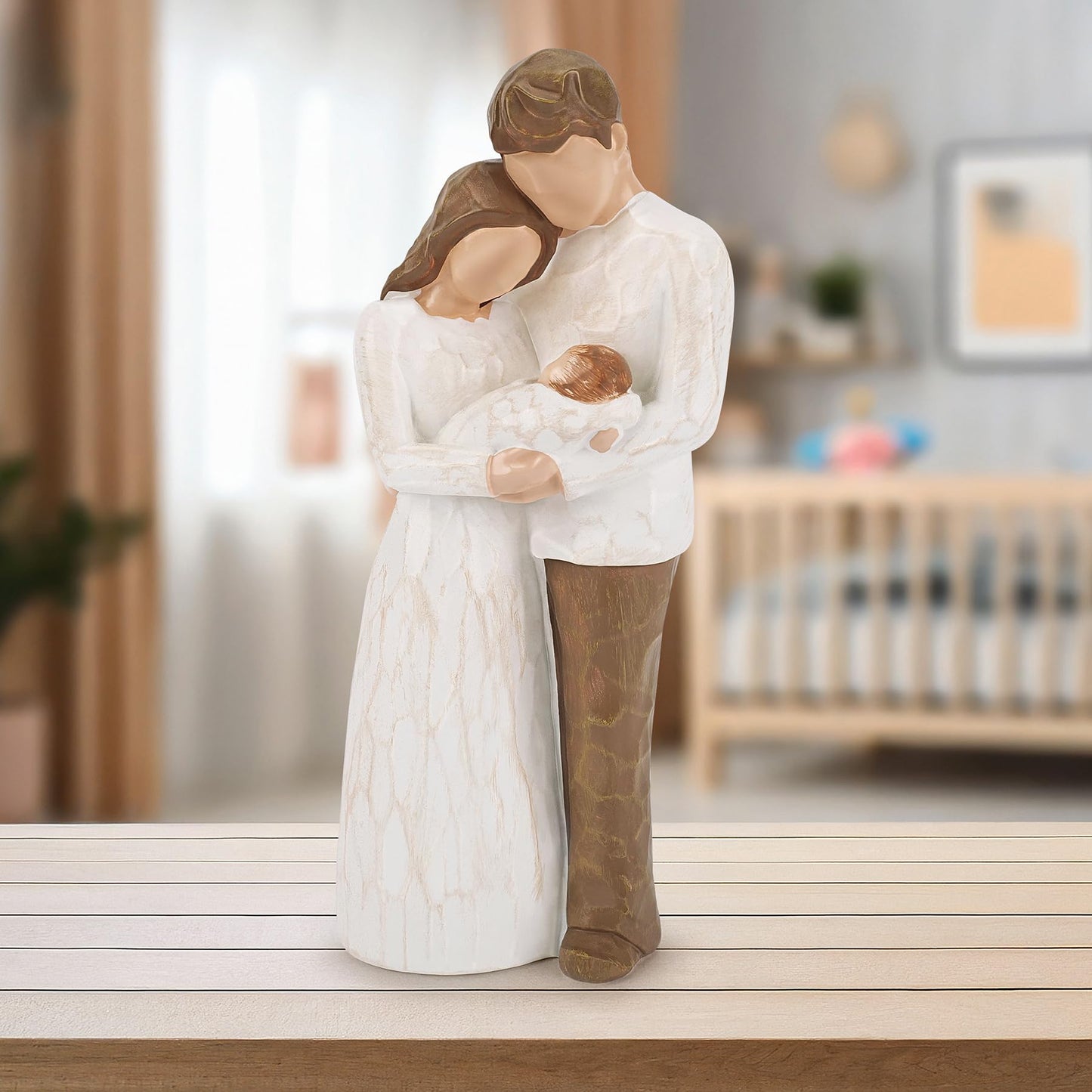 New Parents Gifts for Couples,New Mom Gifts for Women,A Family of Three Figurines Hand-Painted,Gift for First Time Mom and Dad,Parents and Baby Figurines,Moms Gift for Mother's Day